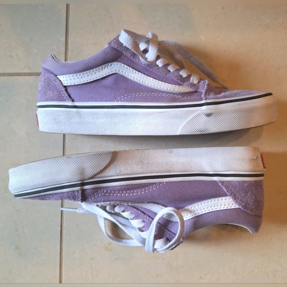 Vans lavender suede Old Skool skater sneakers- size 5 women's, 3.5 men's - Picture 4 of 10